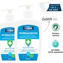 Deep Fresh Antibakteriyel Sıvı Sabun 2 x 500 ml & Islak Mendil 2 x 100 Yaprak