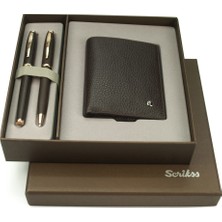 Scrikss 39 Dolma Kalem Tükenmez Kalem ve Komfort Cüzdan Set DR242