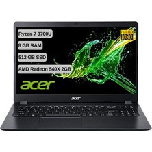 Acer Aspire 3 A315-42G AMD Ryzen 7 3700U 8GB 512GB SSD Radeon 540X Freedos 15.6" FHD Taşınabilir Bilgisayar NX-HF8EY-00D