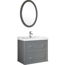 Kale Miro 100 cm Banyo Dolabı Takımı Mat Gri