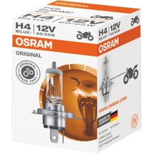 Osram H4 Far Ampulü 12V 60/55W Tırnaklı P43T 64193-MADE In Germany- 2 Adet