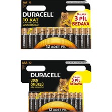 Duracell 12’li AA ve 12’li AAA Pil seti