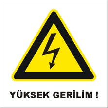 İzmir Serigafi Yüksek Gerilim Yönlendirme Etiketi 12 x 12 cm
