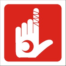 İzmir Serigafi Ilkyardım Yönlendirme Etiketi 12 x 12 cm