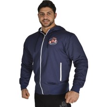 Erkek Kapşonlu Fermuarlı Fitness, Koşu Eşofman Üstü
