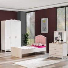 Setay Su Genç Odası Takımı - 3 Kapılı Dolap, Karyola, Şifonyer