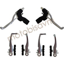 Motobisavm V Brake Fren Takımı Krom + Alüminyum Kollu**
