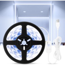 Mbw USB Dim Led Şerit Işık Pır Hareket Sensörü 5 m Beyaz (Yurt Dışından)