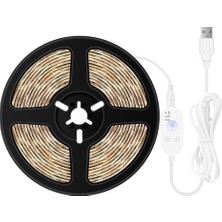 Mbw USB Dim Led Şerit Işık Pır Hareket Sensörü 5 m Sıcak Beyaz (Yurt Dışından)