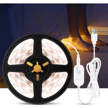 Mbw USB Dim Led Şerit Işık Pır Hareket Sensörü 5 m Sıcak Beyaz (Yurt Dışından)