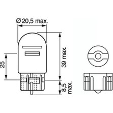 Bosch Dipsiz Ampul T20 12V 21/5W 2 Adet