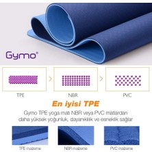 Gymo Ekolojik 6mm Tpe Yoga Matı Pilates Minderi Mavi