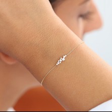 Gençtaş Kuyumculuk 14 Ayar Altın Zirkon Taşlı Zarif Şık Kadın Bileklik