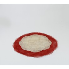 Kanca Ev Yuvarlak Amerikan Servis, Kırmızı/natürel, 2'li Set