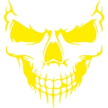 Sticker Fabrikası Araba Kaput Kurukafa Kuru Kafa Sticker 00660