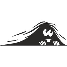 Sticker Fabrikası Bagajdan Bakan Gölge Göz Gözler Sticker 00676