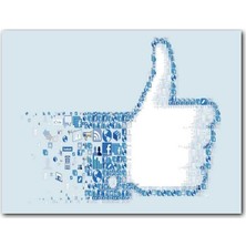 CakatabloAhşap Tablo Dev Facebook Like Amblemi