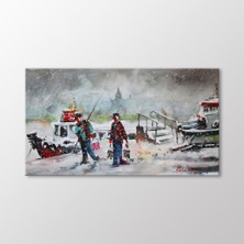 Arty Tablo Suluboya Balıkçılar Tablo
