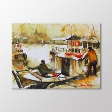 Arty Tablo Suluboya Balıkçılar Tablo