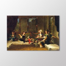 Arty Tablo Gergef Işleyen Kadınlar Tablo