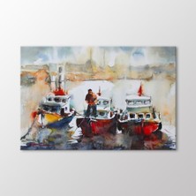 Arty Tablo Suluboya Tekneler ve Istanbul Tablo