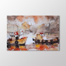 Arty Tablo Suluboya Tekneler ve Istanbul Tablo