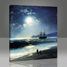 Arty Tablo Ayışığında Durgun Denizde Seyereden Gemi, 1897 Tablo