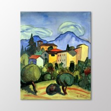 Arty Tablo Landschaft Und Die Häuser Tablo