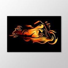 Arty Tablo Alevli Motosiklet Tablo