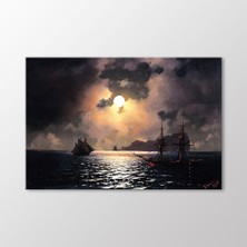 Arty Tablo Ayışıklı Gecede Gemiler, 1865 Tablo