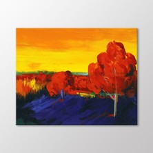 Arty Tablo Kırmızı Ağaçlar Tablo