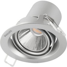 Philips Pomeron  5W 827 2700K Sarı Işık Rengi  Gömme Spot Gümüş