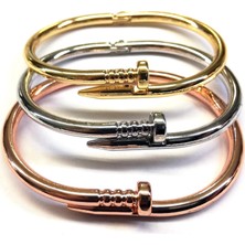 X-lady Accessories Kombin Çivi Bileklik Kelepçe Rose-Altin-Gümüş Renk