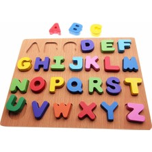 Hamaha Wooden Toys Ahşap Eğitici Geliştirici Kabartmalı Alfabe Seti