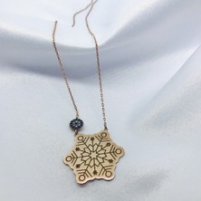Gökdeniz 925 Rose Desenli Gümüş Kolye