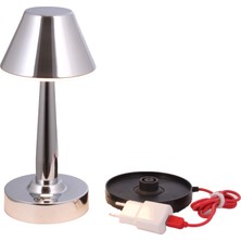 AVONNI ML-64006-K Krom Kaplama Masa Lambası LED Metal Pleksi 11cm