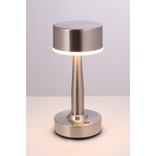 AVONNI ML-64005-N Nikel Kaplama Masa Lambası LED Metal Pleksi 11cm