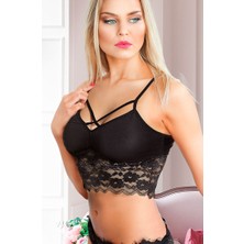 Miorre Dantelli Bralet (Siyah)