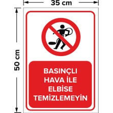 Mıgnatıs - Basınçlı Hava İle Elbise Temizlemeyin Levhası - Sac Malzeme 35 x 50 cm