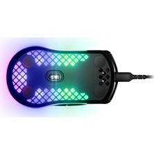 SteelSeries Aerox 3 - Ultra Hafif Gaming Mouse - 8,500 CPI TrueMove Core Optik Sensör - Suya Dayanıklı – Siyah