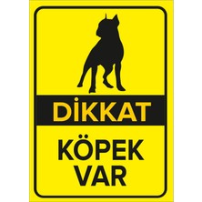 Mıgnatıs - Dikkat Köpek Var Dobermen Levhası - Sac Malzeme 25 x 35 cm