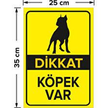 Mıgnatıs - Dikkat Köpek Var Dobermen Levhası - Sac Malzeme 25 x 35 cm