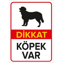 Mıgnatıs - Dikkat Köpek Var Levhası Cachorro Silhueta - Sac Malzeme 25 x 35 cm