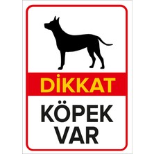 Mıgnatıs - Dikkat Köpek Var Levhasi - Sac Malzeme 25 x 35 cm