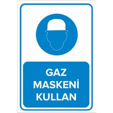 Mıgnatıs - Gaz Maskesi Kullan Levhası - Sac Malzeme 25 x 35 cm