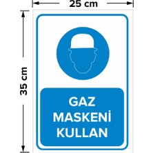 Mıgnatıs - Gaz Maskesi Kullan Levhası - Sac Malzeme 25 x 35 cm