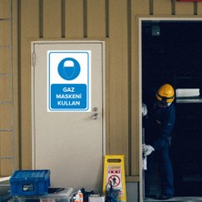 Mıgnatıs - Gaz Maskesi Kullan Levhası - Sac Malzeme 25 x 35 cm