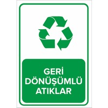 Mıgnatıs - Geri Dönüşümlü Atıklar Levhasi - Sac Malzeme 25 x 35 cm