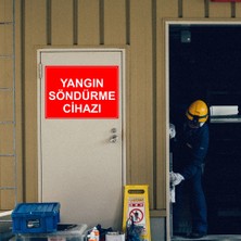 Mıgnatıs - Yangın Sondurme Cihazi Levhası - Sac Malzeme 25 x 35 cm