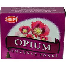 Hem Tütsü Hem Haşhaş Kokulu 10 Konik Tütsü - Opium